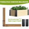 KvyusFlourish 8 Pack Raised Beds Corner Brackets 11 in Metal