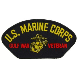 EEINC USMC GULF WAR VETERAN Embroidered Hat Patch (5-1/4"x3") (1479)
