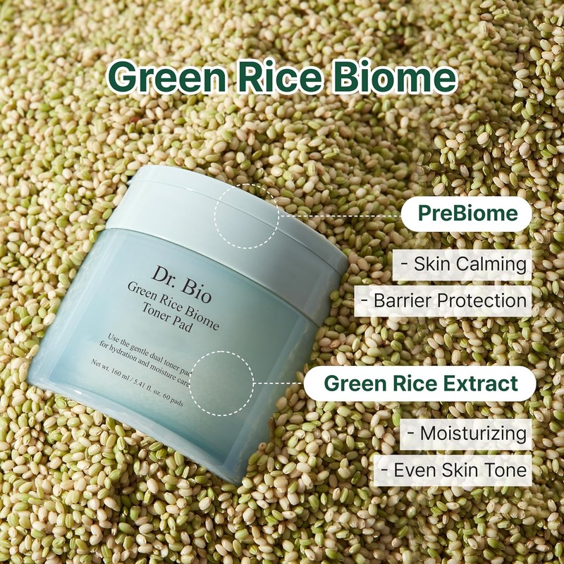 Dr. Bio Green Rice Biome Toner Pad (5.41 oz/5.4 fl