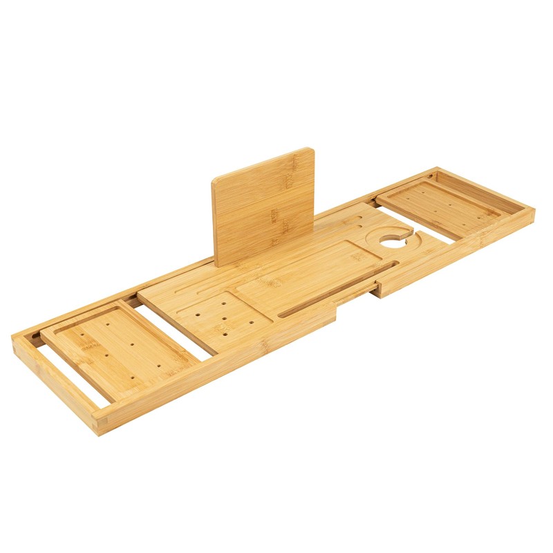 Utoplike Bamboo Bathtub Tray Caddy for Tub, Bath Table Bathroom