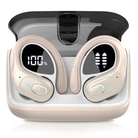 AI Headphones Translator, 3-in-1 Bluetooth 5.4 Real Time Voice Translator Headphones 164 Languages with App, 75 Hours Translator Headphones with Ear Hooks and ENC Mic, 6 Translation Modes for Business