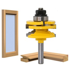 Drill Bits for Windows and Doors for 1 Pc 8 mm Shank Glass Door Rail & Styles Reversible Router Bit Wood Cutting Tool Woodworking Router Bits