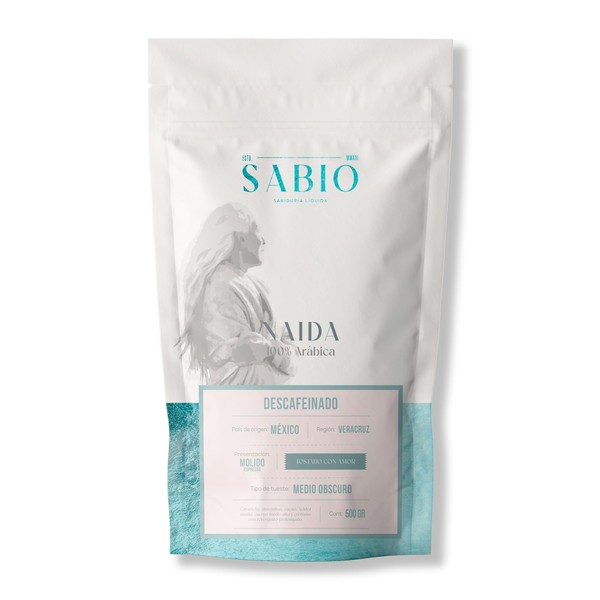 Café Sabio | Naida - Descafeinado, 100% Mexicano 500 gr