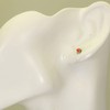 Red Coral Earrings Half Circle Gold Filled Unstained, Stone Metal,