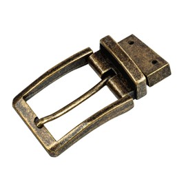 DJCAIZYY 1 3/8" (35mm) Reversible Belt Buckle Replacement Belt Buckle Square Buckles Vintage Bronze
