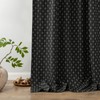 MIULEE Decorative Back Tab Linen Curtains with Geometric Pattern for
