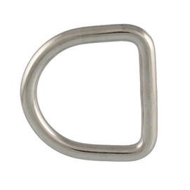 BOOTSTEILE BRAUER Pack of 5 D-Ring Welded, Polished, Diameter 6 x 30 mm, A4 Stainless Steel