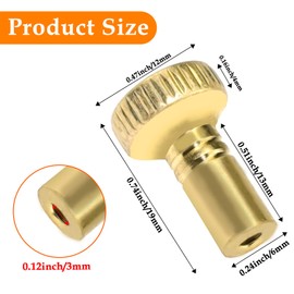 MARRTEUM 2 Pack Metal On/Off Replacement Light Lamp & Fan Knobs Lamp Switch Turner-Gold