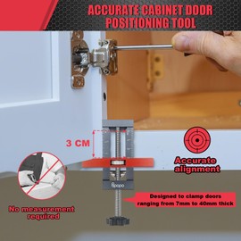 Cabinet Door Mounting Jig – Adjustable Cabinet Door Installation Positioner Tool, Aluminum Alloy Cabinet Hardware Jig for Fast Setup and Flat Alignment, Fits Most Cabinet Doors