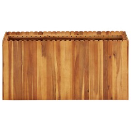 vidaXL Solid Acacia Wood Raised Garden Bed - 39.3"x11.8"x19.6" Rectangular Planter Box for Outdoor, Patio, Deck