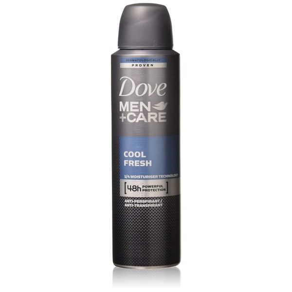 Dove Men + Care Dry Spray Antiperspirant, Cool Fresh 3.80 oz (Pack of 12)