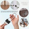 4 Pcs Long Shackle Padlock with Key 2 Inch Solid