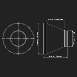 10" to 4" Duct Reducer Round Duct Fitting Pipe Increaser Reducer Made from Galvanized Steel (Drain, Waste and Vent) Reducing Coupling (Metal, 10 to 4 Inch)