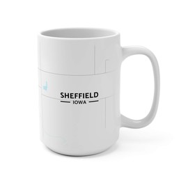Hometown Bias Sheffield, Iowa IA Map Mug (15 oz)