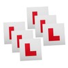 CAXUSD 6pcs Magnetic Learner Driver Sign Stickers Reflective Plates for