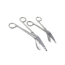 Set of 2 Heavy Duty Nurse Doctor Medical Lister Bandage Scissors Shears (A2ZSCILAB) (Chrome 5.5" + 7.25")