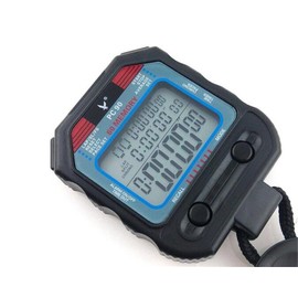 Cuzit Digital Professional Stopwatch Three Row Display 60 Lap Times Second Digital Sports Counter Timer PC90 Professional Athletics Stopwatch for Men