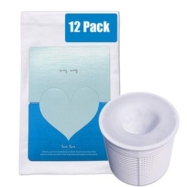 VSECUON Pool Skimmer Socks,12 Pack Pool Filter Socks Reusable Pool and Spas Filters Baskets Skimmer Savers (12)