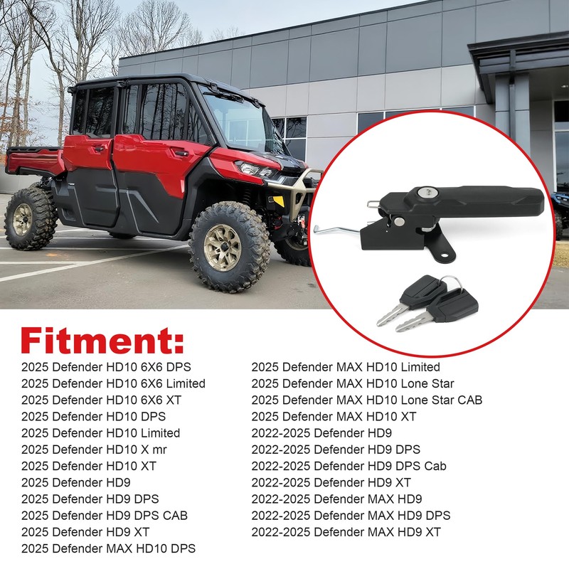 Camotokiit Front Left Deluxe Cab Full Door Handle Barrel Lock