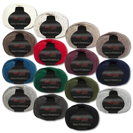 Frida's Wollhaus Pro Lana 100 g Traditional Wool Virgin Wool Knitting Crochet Yarn Wool 15 Colours (14 | Mottled Wood)
