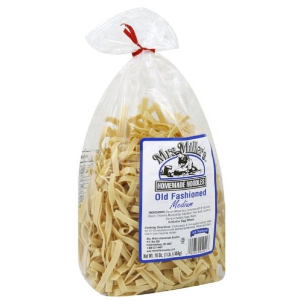 Mrs. Miller's Noodle, Medium, Old Fashion, 16-Ounce (Pack of 6)