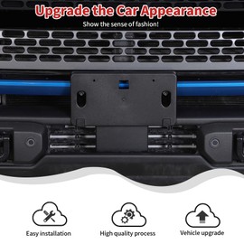 HTHE Front License Plate Mount for Ford Bronco Front License Plate Bracket Compatible with Ford Bronco 2021-2023 Exterior Accessories