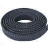 1 Inch PolyPro Rope - Soft Flat Hollow Braid (Black,
