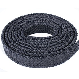 1 Inch PolyPro Rope - Soft Flat Hollow Braid (Black, 25 Feet)