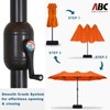 ABCCANOPY 15FT Double-Sided Aluminum Table Patio Umbrella Garden Large Umbrella,Swimming