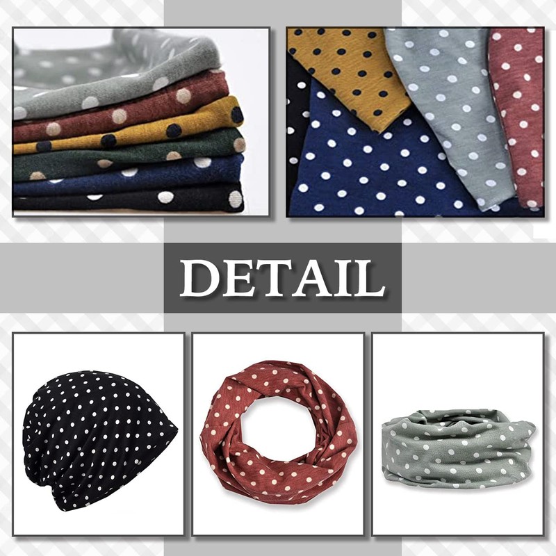 CHROME CRANE CB129 Knit Hat, Polka Dot, Knit Cap, 2-Way,