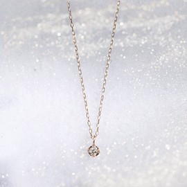 Bloom AGPP10013940 Diamond Necklace K10 Pink Gold, Small, Rose Gold, Diamond