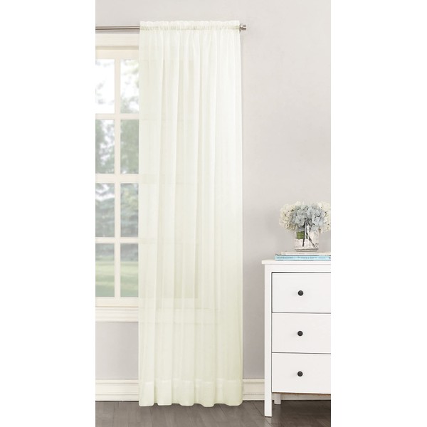 NetCurtainsUK Single Plain Voile Net Curtain Sheer Panels Slot Top