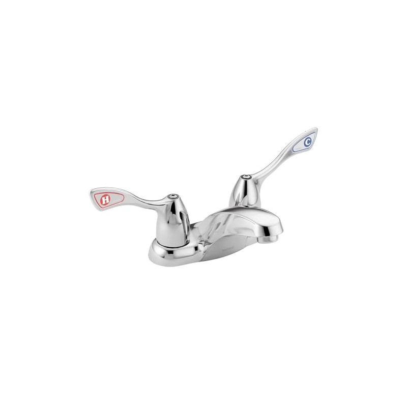 Moen Commercial M-Bition Chrome Two-Handle Centerset Bathroom Faucet 1.5 GPM,