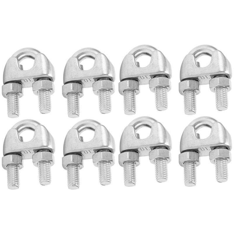 8pcs 3/8 Pulgadas M10 Cable de Acero Inoxidable Cable Clip