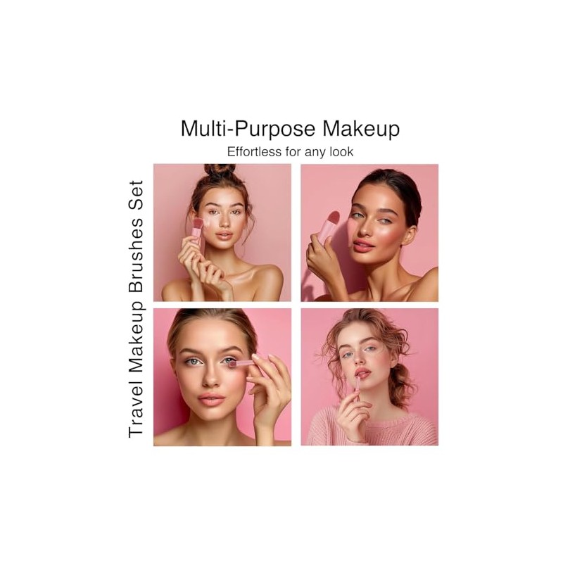 Set de Brochas de Maquillaje de Viaje 5PCS Mini de