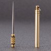 Pack of 6 Portable Titanium Toothpicks Metal Toothpicks with Keychain