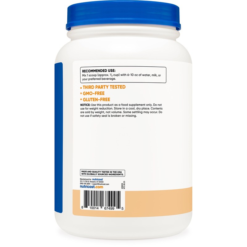 Nutricost Whey Protein Isolate Powder (Cake Batter, 2LBS)