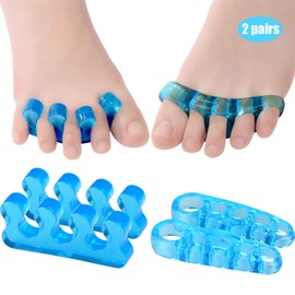 Toe Spacers Set, Toe Separators, Bunion Correctors, Hammer Toe Corrector, Used for Manicure, Relaxing Toes, Toe Spacer for Yoga/Pedicure/Running (Blue)