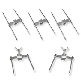 GOLDMAN SERVICE Steel Chicken Rotisserie Skewers Fork Utensil for Professional Grills Universal Replacement for 12mm Swords (5 Pieces)