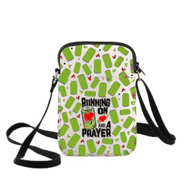 KEYCHIN Diet Drinks Crossbody Bag Drink Lover Gifts Running On Drink And a Prayer Shoulder Bag Drinks Merch, Running Prayer