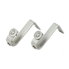 Rod Desyne 3/4" Ceiling Bracket (Pair) -Satin Nickle Single, Satin Nickel, 2 Piece