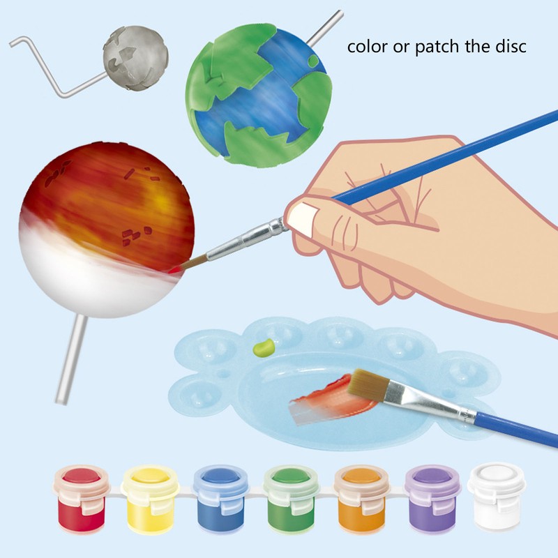 2 in 1 DIY Solar System Three Planets Stereoscopic Assembling