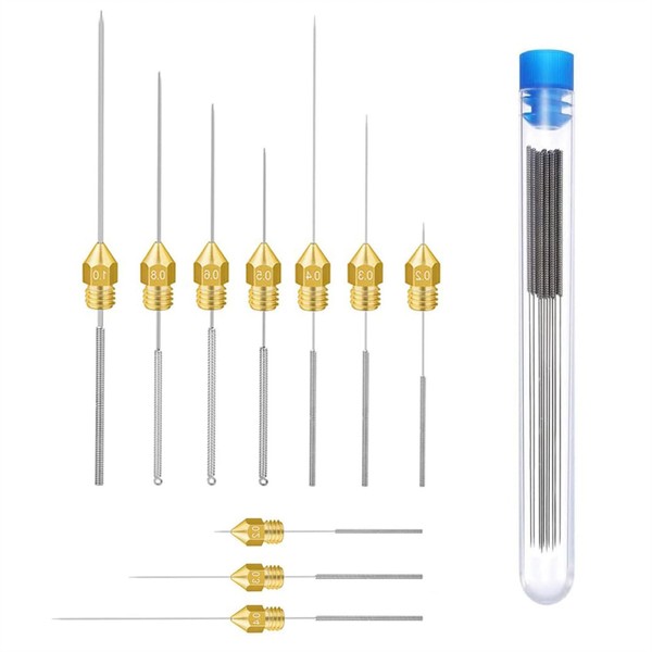 hiBCTR 10pcs/Lot Nozzle Cleaning Needles 3D Printer Parts 0.15 0.2
