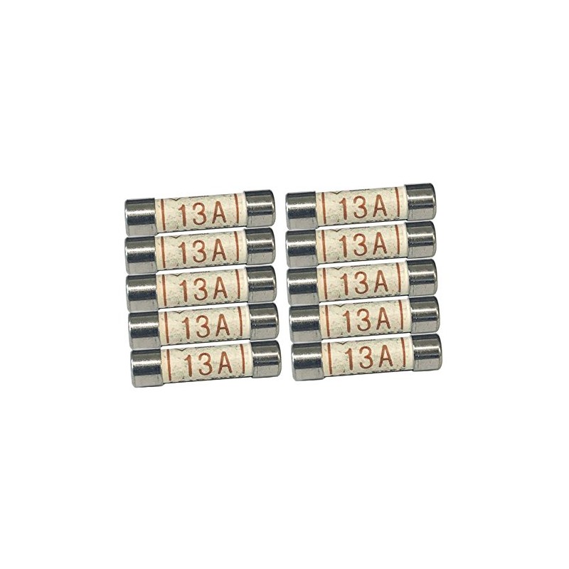 (Pack of 10) 13A Domestic Plug FUSES 13 AMP 3