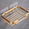 Gold Bar Soap Holder for Shower Wall, Stainless Steel Adhesive
