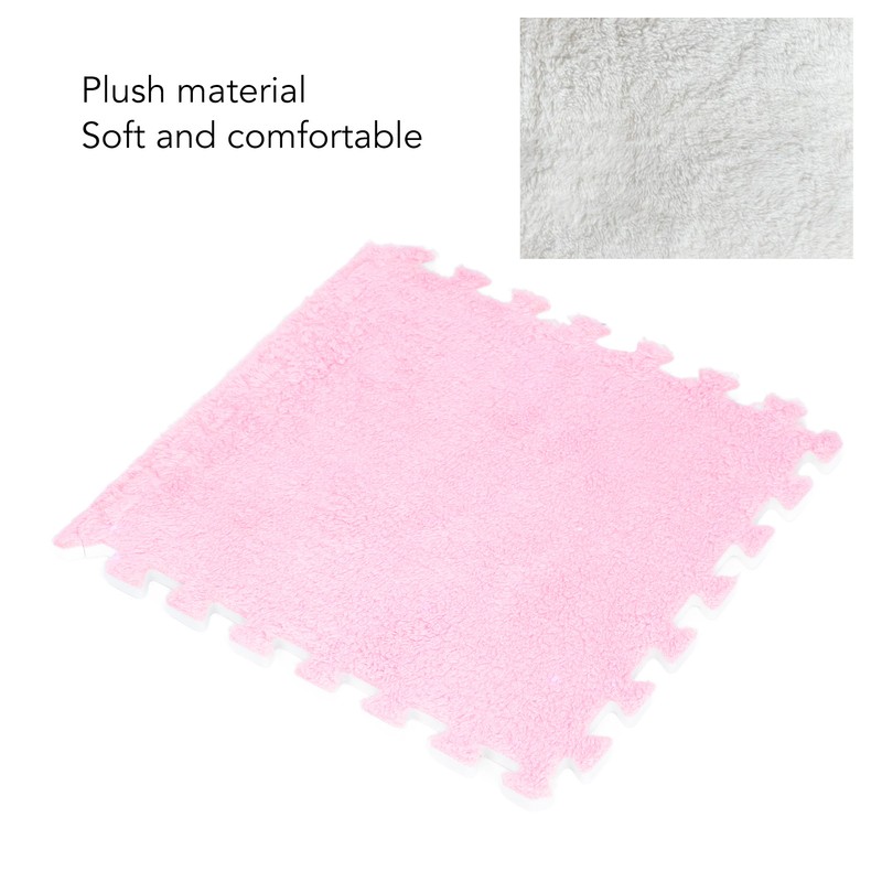 10pcs Plush Foam Floor Mat Prevent Slip Cuttable Thickened Interlocking