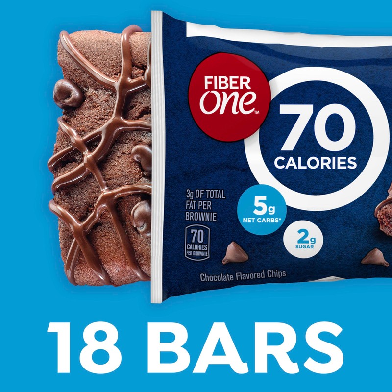 Fiber One 70 Calorie Brownies, Chocolate Fudge Snack Bars, Mega