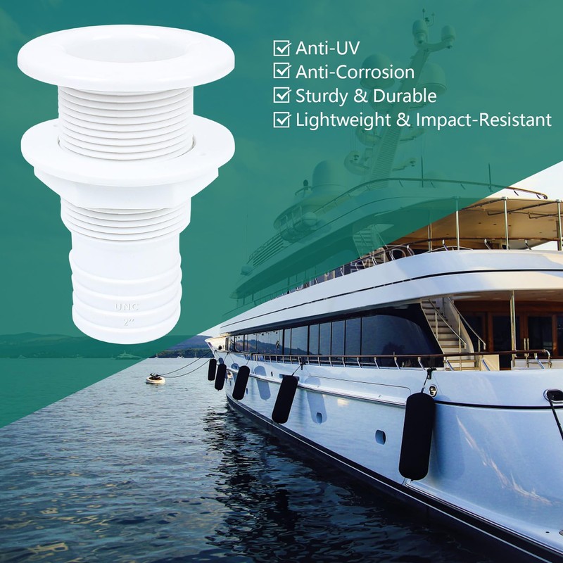 ORLANG 2In Thru Hull Fittings for Boats, ABS Plastic Through