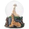 Elanze Designs Giraffe Friend Couple 100MM Musical Snow Globe Plays