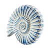 roro Handcarved Nautical Coastal Wood Nautilus Shell Wall Hanging, Blue